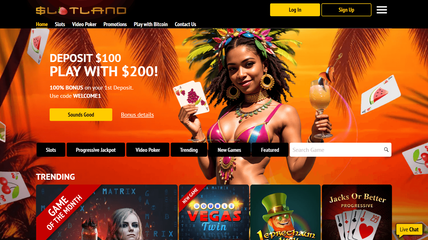 Slotland Casino Desktop screenshot